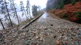 New UK rainfall record dumps thousands of tons of rubble onto A591