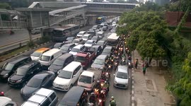 Rush hour traffic in Jakarta is the worst