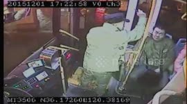 Allegedly drunk man stabs passenger's head on bus