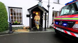 Fire Crew back in Grasmere, Cumbria after the floods