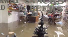 Flooding sweeps through Glenridding, UK as diggers stem the tide