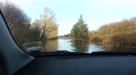 Driving Through Flooded Road - N. Ireland - Dec 10th 2015