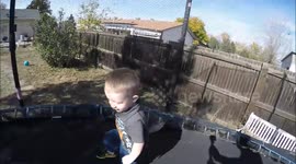 JJ Having Fun on the Trampoline