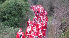 Santas on the run!