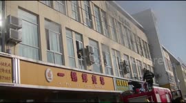 People rescued from burning hostel building