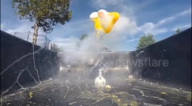 Egg explodes in super slow motion