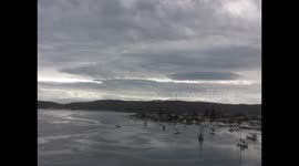 Destructive storm cell approaching the southern central coast