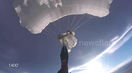 Wingsuit Double Malfunction Parachute Reserve Ride!