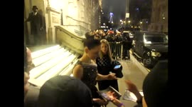 Daisy Ridley leaves to attend the London premiere of Star Wars: The Force Awakens