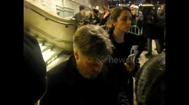Mark Hamill leaves to attend the London premiere of Star Wars: The Force Awakens