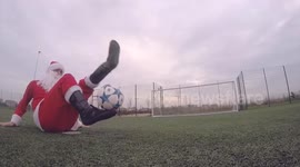 Santa's got mad soccer skills!