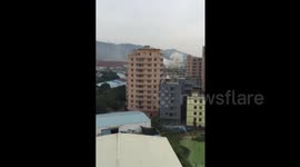 The moment a massive landslide hit an industrial park in China