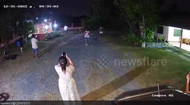 Terrified residents run to safety as fireworks shoot towards them on New Year’s Eve