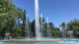 Beautiful  moving fountain in the park