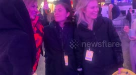 Times Square Ball Drop on New Years Eve amid rainfall