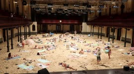 Sydney Festival: Sydney Town Hall transformed into Sandy beachscape for Opera, Australia