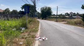 Pictured today: Scene where British pensioner, 70, was 'murdered' by being shot four times in the back while riding scooter
