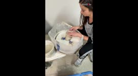 Tremendously SATISFYING making of a beautiful sky-themed ceramic cup!
