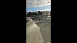BMX rider tries to add new trick under his belt, experiences EPIC FAILURE!