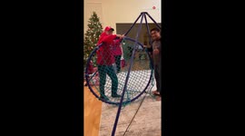 'Nana Clause strikes again!' - Grandmother surprised kids with giant swing for Christmas