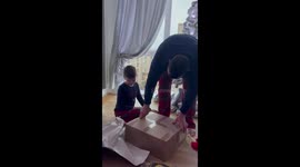 'Two happy guys!' - Daddy & son are surprised with the Christmas gift of their dreams