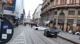 street of milano italy and the life style , culture shopping people cars and more
