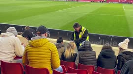 Romance wins the match as far-apart Barnsley and Bolton fans exchange numbers with the help of a friendly steward
