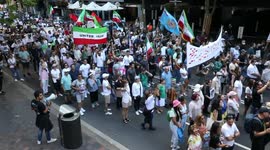 Justice Prevails, rally on the 3rd anniversary of the downing of flight PS752, Sydney, Australia