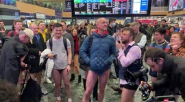 No Trousers Tube Ride 2023 in central London