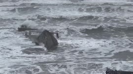 Famous ‘Cement Ship’ destroyed by storm waves in Santa Cruz County, US