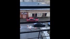 Man clings to ex-girlfriend's car after argument in St Petersburg