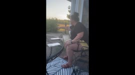 Woman scared of EVERYTHING gets her leg pulled by her son & bestie at pool party