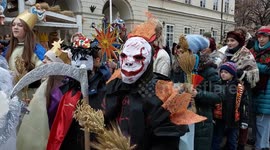 Didukh Decorations on Christmas Celebration in Lviv, Ukraine