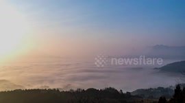 Jinfo Mountain Cloud Sea in Chongqing, China