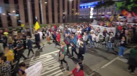 Pro-government demonstration in Sao Paulo after riots in Brazil
