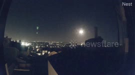 Video shows a meteor travelling across the skies of Britain last night
