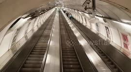 Vertigo sufferers—don't look down! Riding on the EU's longest underground escalator