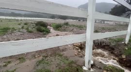 Flash Flooding in Santa Barbara's Los Padres National Forest at Rancho Oso Horse Ranch