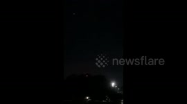 Space X OneWeb launch in sky above Pasco County, Florida, US