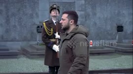 Ukrainian President Zelensky in Lviv to honour memory of fallen soldiers