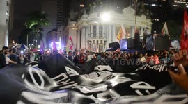 Protest in favor of President Lula in Rio de Janeiro, Brazil