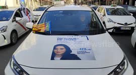Madrid taxi drivers protest over industry regulation