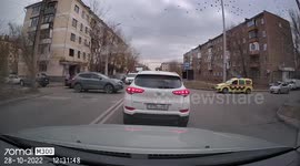 Accident: Speeding Car Rushes Into the Traffic and Gets Hit Severely by Another Vehicle