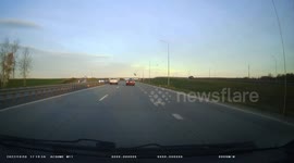 WTF Moment: Car Hits a Small Deer Sending it Airborne
