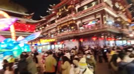 2023 Spring Festival of the Rabbit with Folk Art Lantern is hot at Yuyuan Mall in Shanghai, China