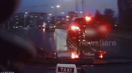 Accident: Car Drives Into A Taxi Trying to Change Lanes