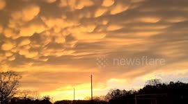 Watch this stunning display of mammatus clouds after a stormy day in Georgia, USA