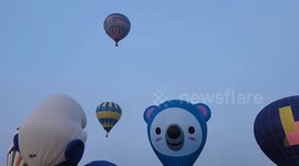 Colourful hot air balloons take to sky of India for international festival