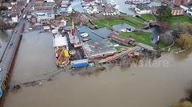 Stourport on Severn, England, is underwater due to incessant rain
