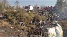 Plane crash in Nepal resort town leaves at least 40 dead
